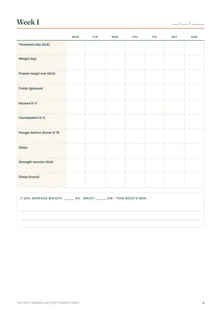 The GLP-1 Weekly Log — 2